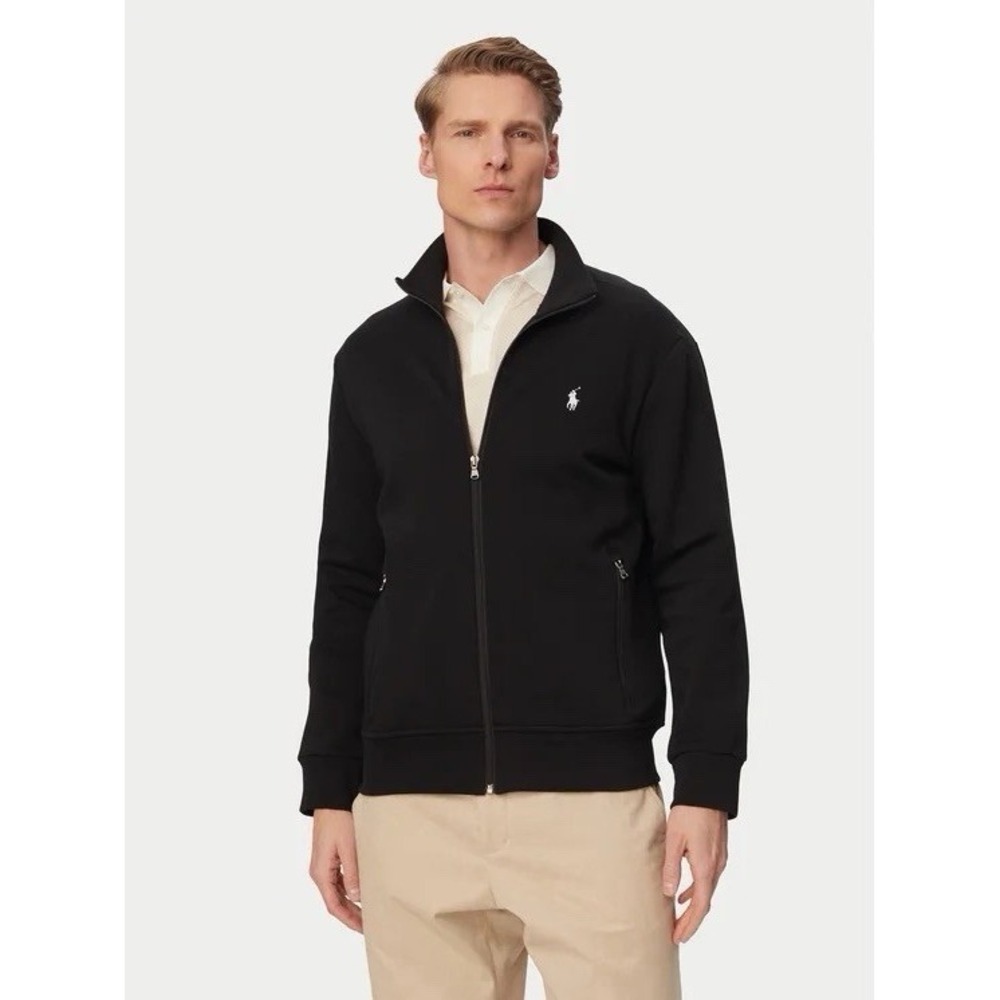 Polo Ralph Lauren Full Zip Estate‎ Rib Black Sweater XL Preppy Old Money